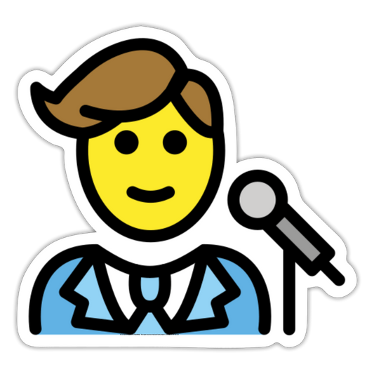 Man Singer Moji Sticker - Emoji.Express - white matte
