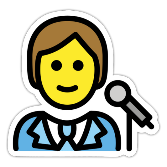 Singer Moji Sticker - Emoji.Express - white matte