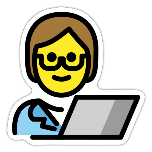 Technologist Moji Sticker - Emoji.Express - white matte