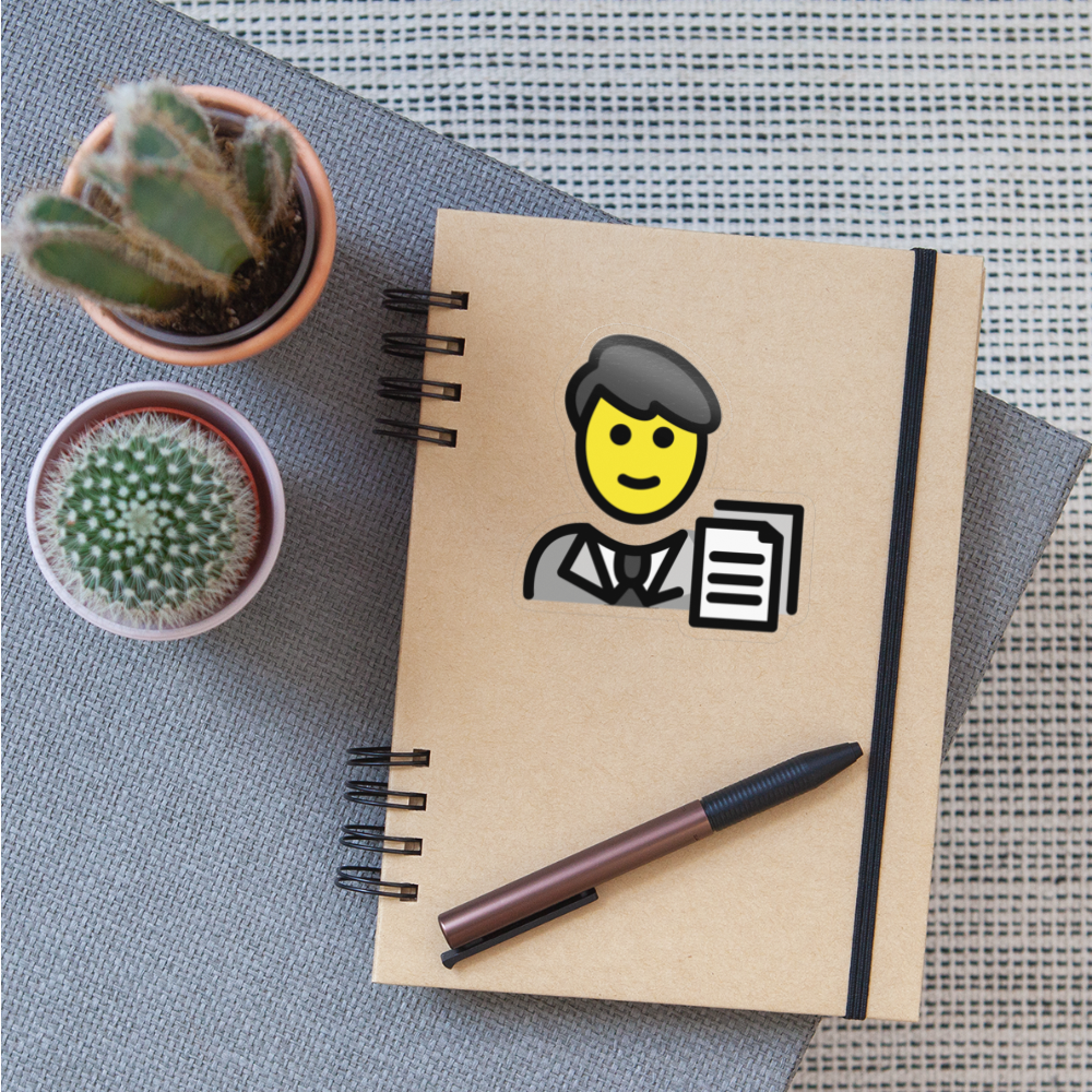 Woman Office Worker Moji Sticker - Emoji.Express - transparent glossy
