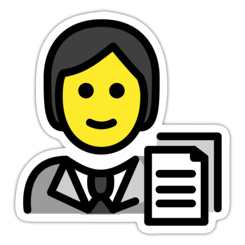 Office Worker Moji Sticker - Emoji.Express - white matte