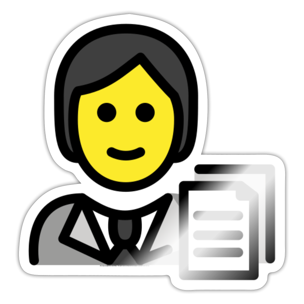 Office Worker Moji Sticker - Emoji.Express - white glossy