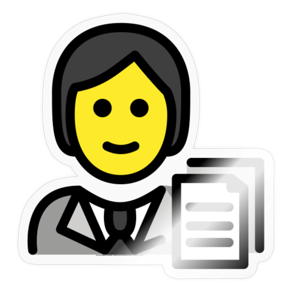 Office Worker Moji Sticker - Emoji.Express - transparent glossy