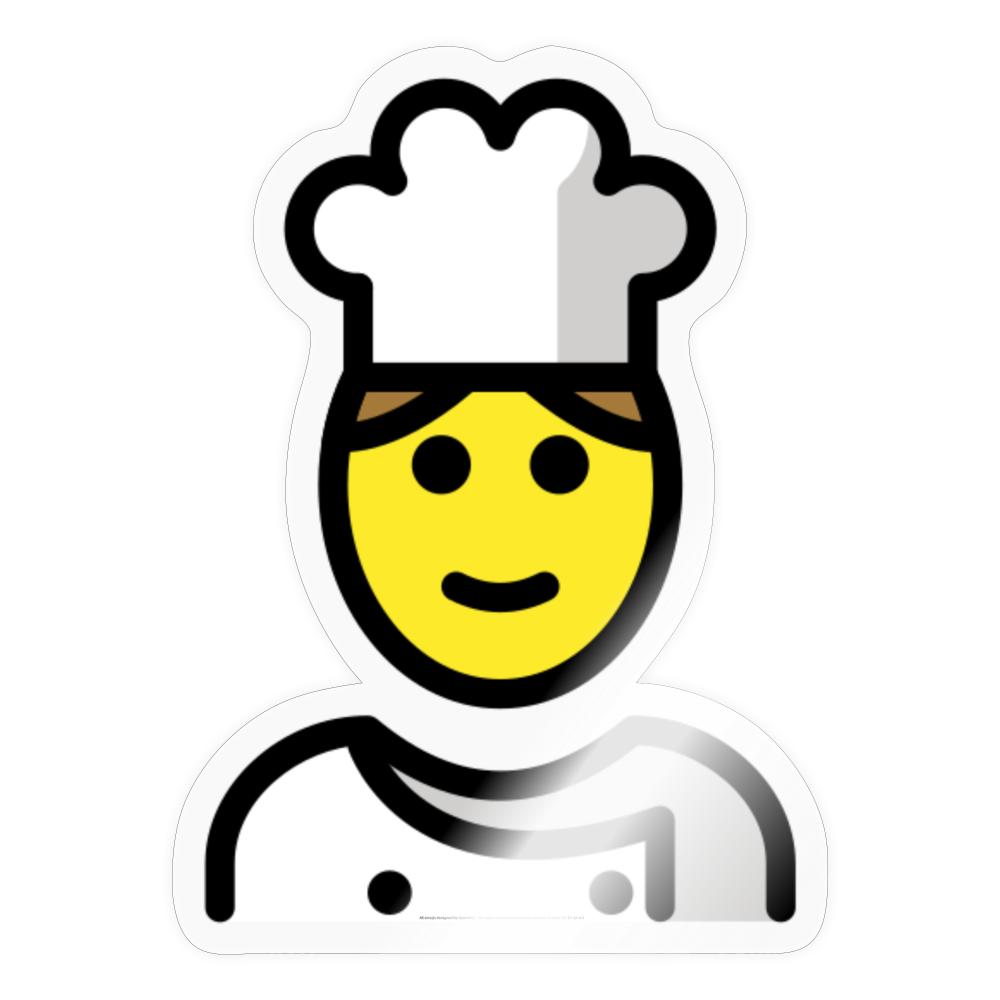 Man Cook Moji Sticker - Emoji.Express - transparent glossy