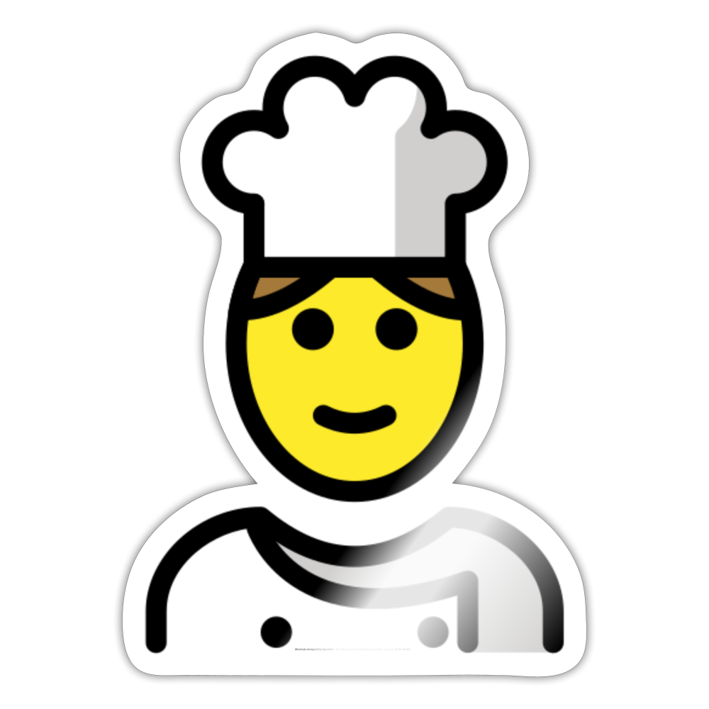 Cook Moji Sticker - Emoji.Express - white glossy