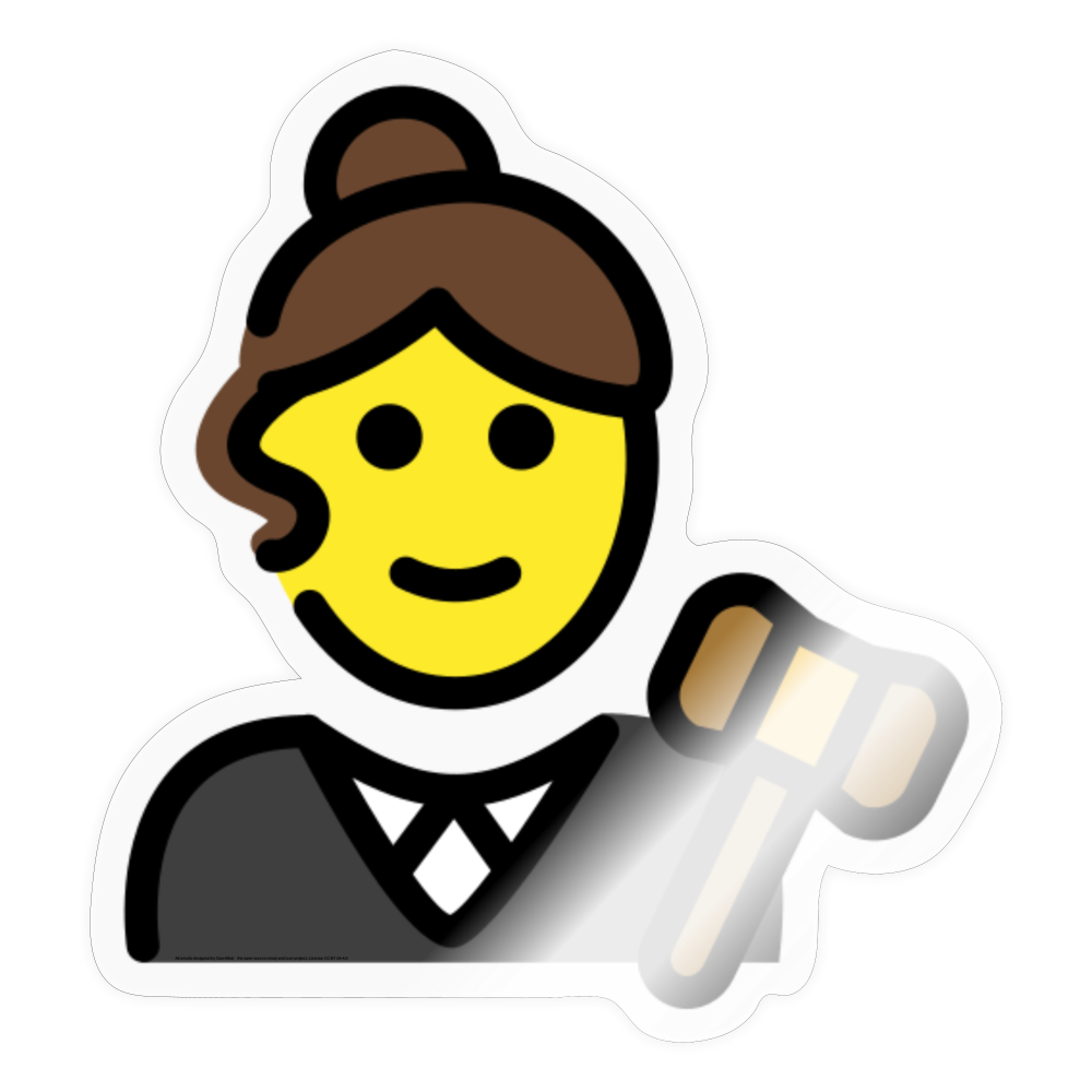 Woman Judge Moji Sticker - Emoji.Express - transparent glossy