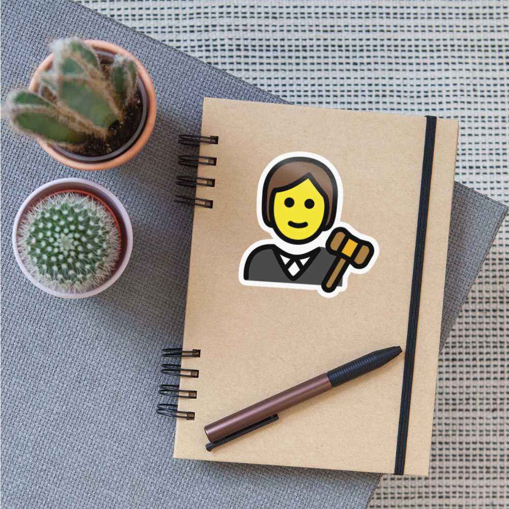 Judge Moji Sticker - Emoji.Express - white glossy