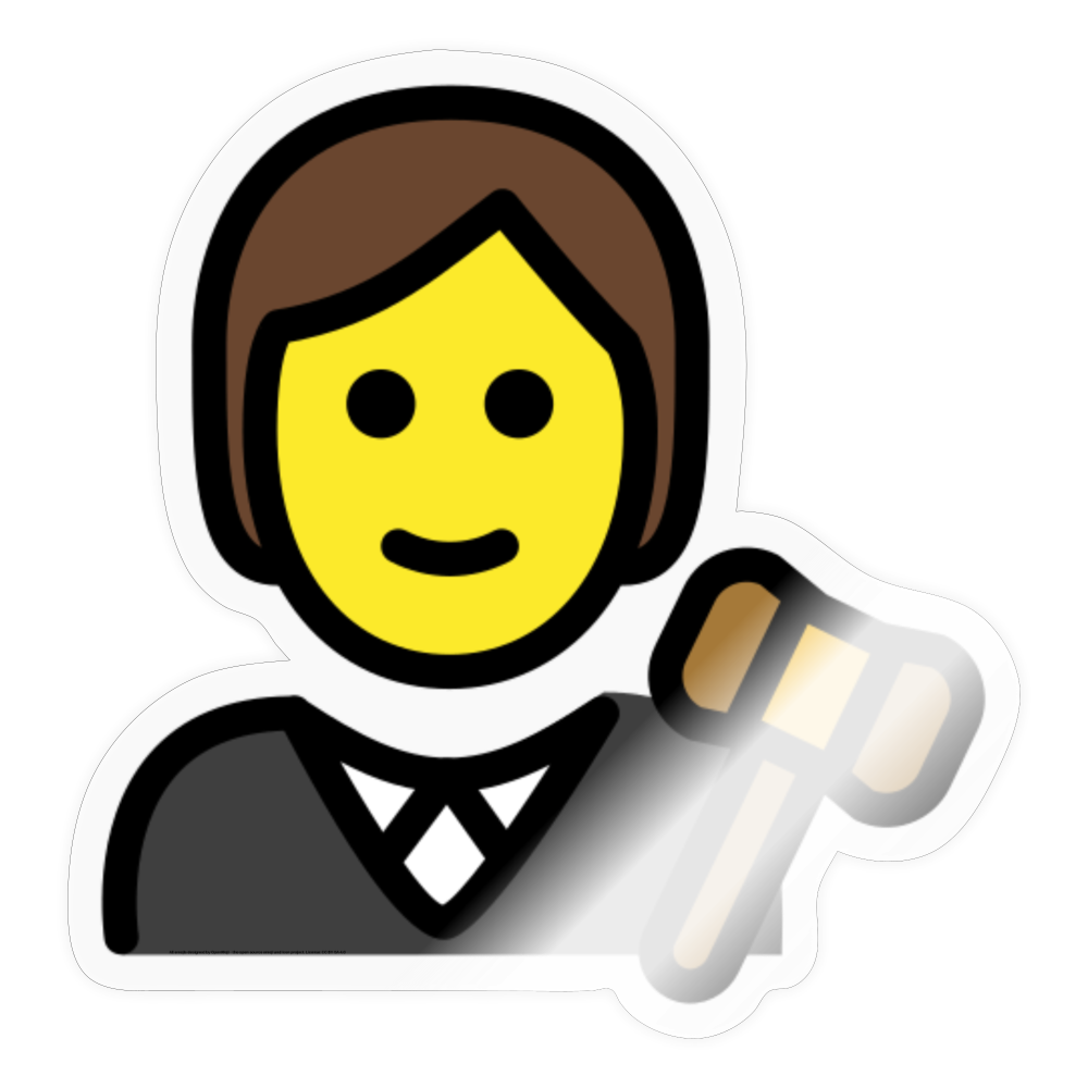 Judge Moji Sticker - Emoji.Express - transparent glossy