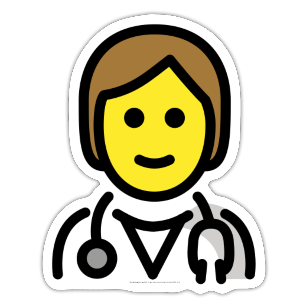 Health Worker Moji Sticker - Emoji.Express - white matte