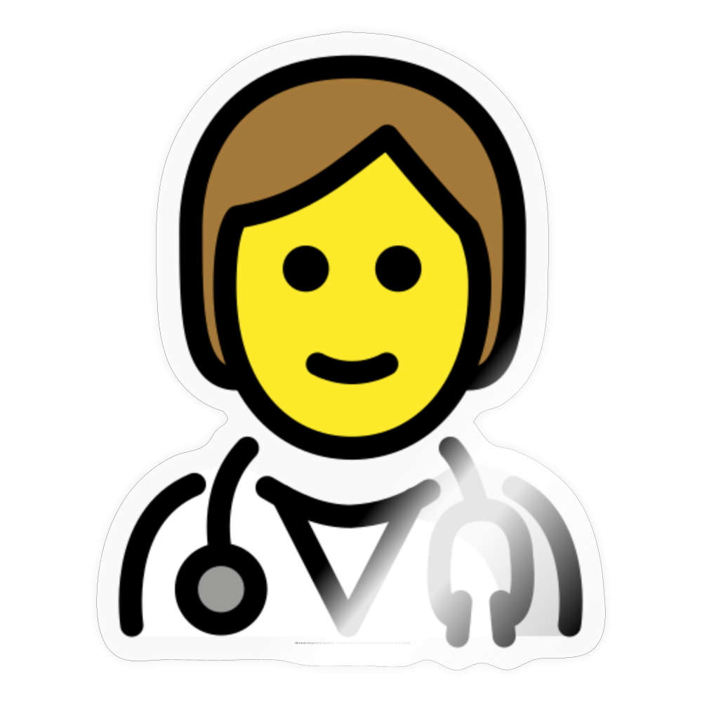 Health Worker Moji Sticker - Emoji.Express - transparent glossy