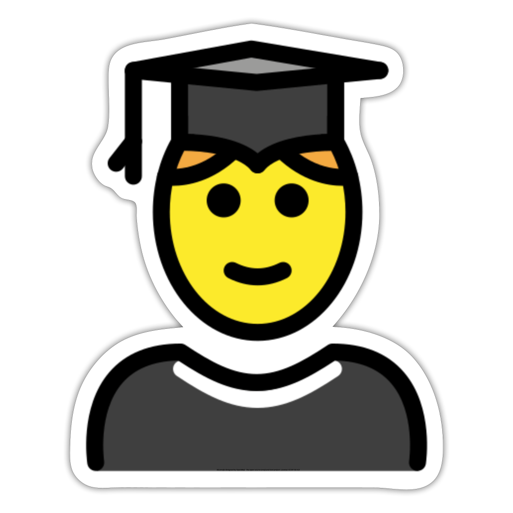 Student Moji Sticker - Emoji.Express - white matte