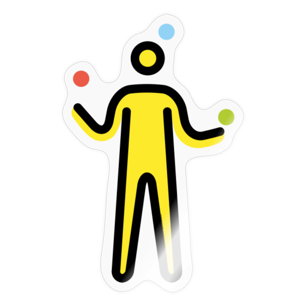 Person Juggling Moji Sticker - Emoji.Express - transparent glossy