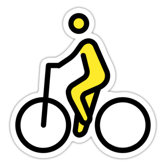 Man Biking Moji Sticker - Emoji.Express - white matte