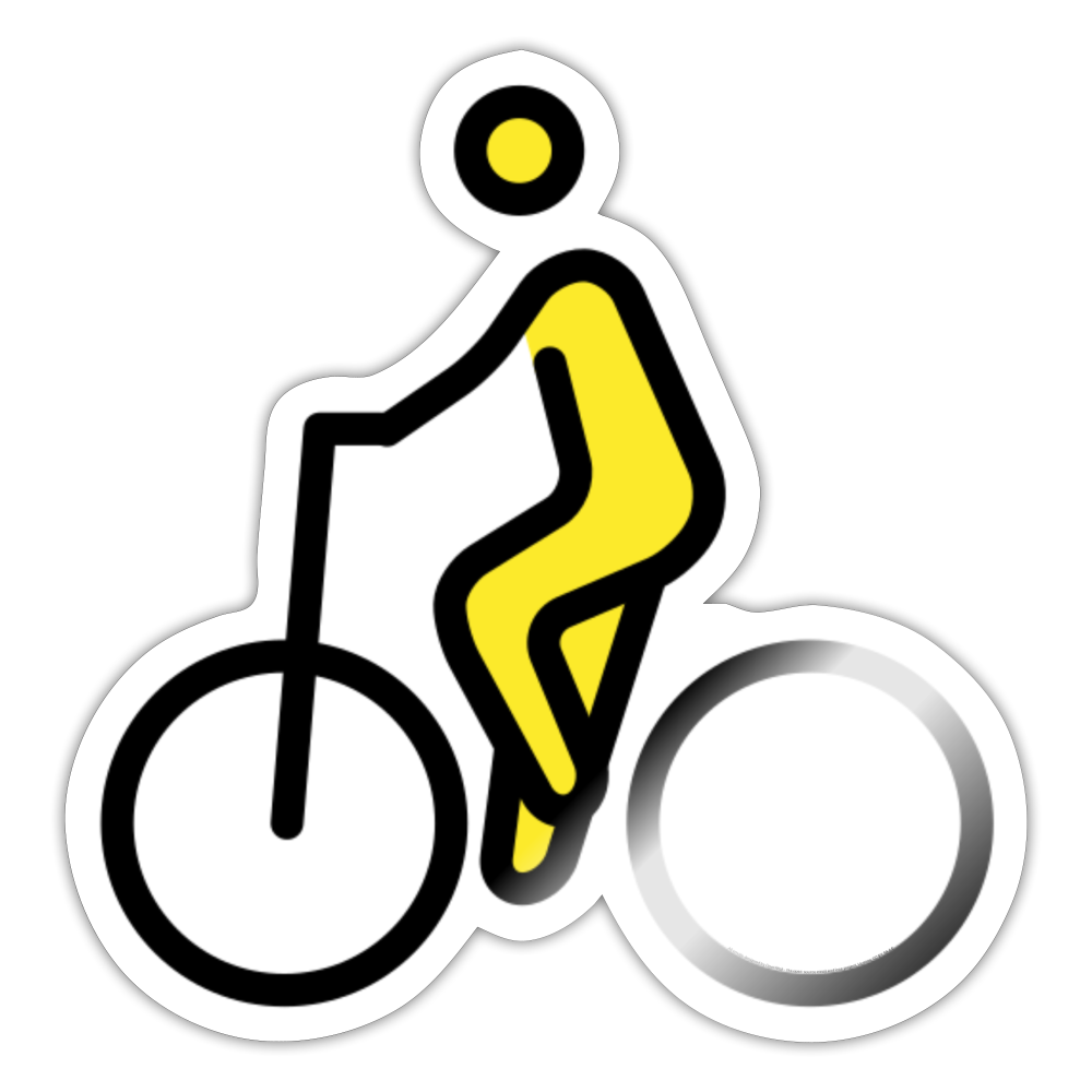 Person Biking Moji Sticker - Emoji.Express - white glossy