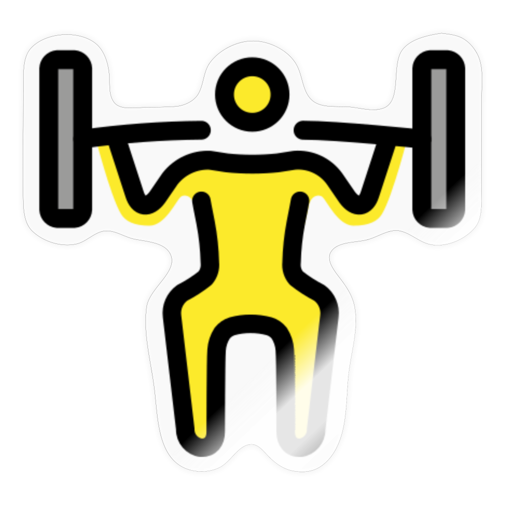 Man Lifting Weights Moji Sticker - Emoji.Express - transparent glossy