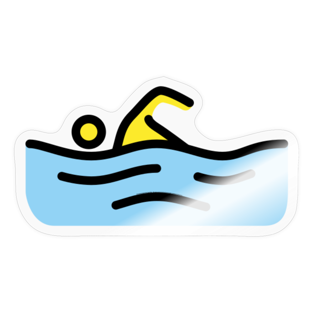 Man Swimming Moji Sticker - Emoji.Express - transparent glossy