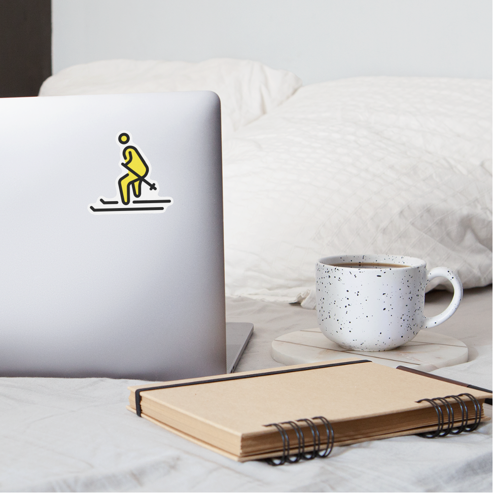 Skier Moji Sticker - Emoji.Express - white matte