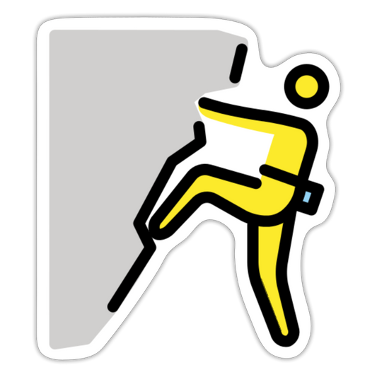 Man Climbing Moji Sticker - Emoji.Express - white matte