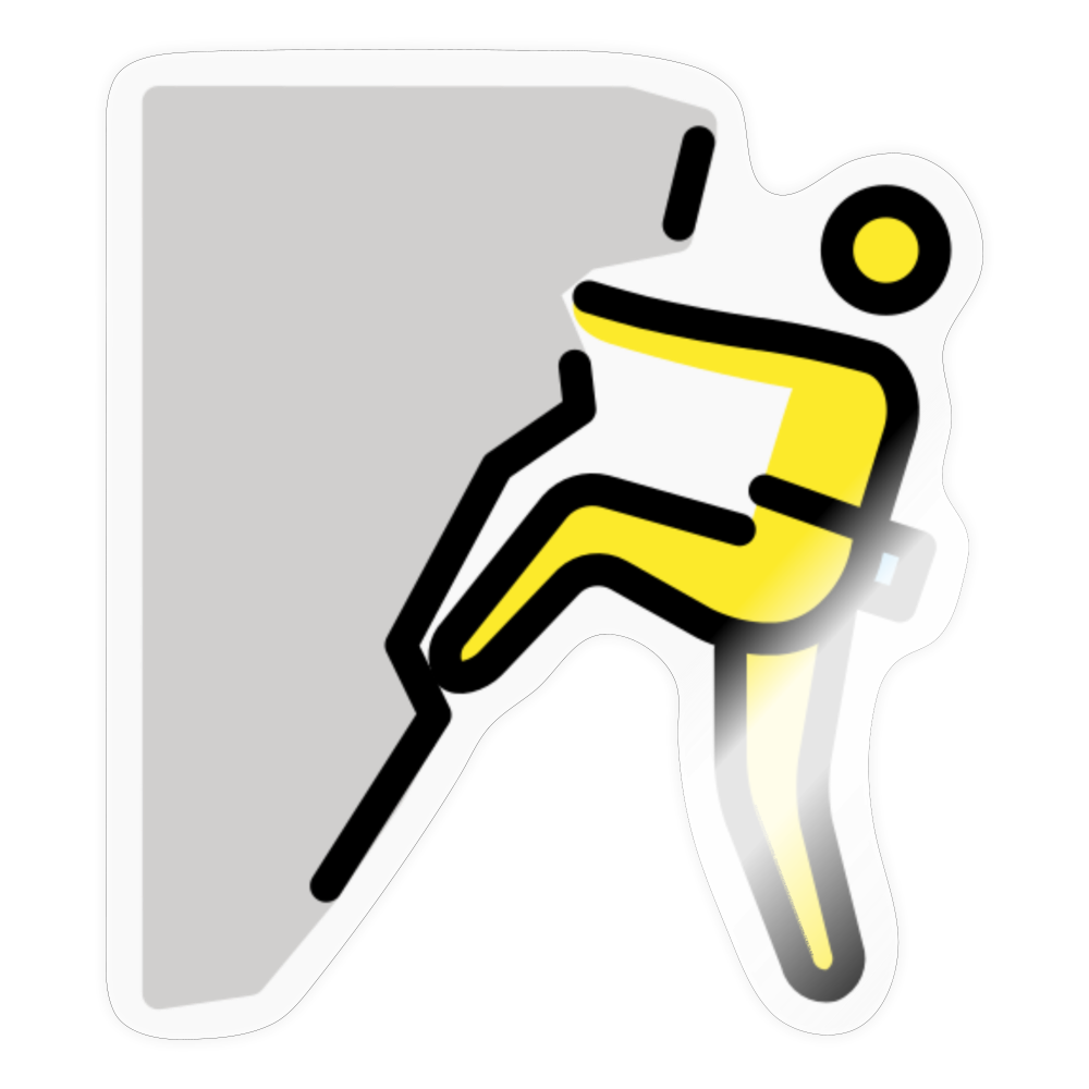 Man Climbing Moji Sticker - Emoji.Express - transparent glossy