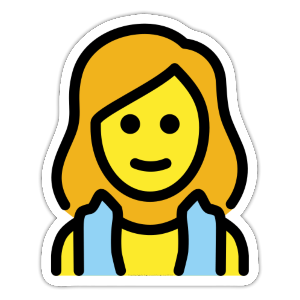 Woman in Steamy Room Moji Sticker - Emoji.Express - white matte