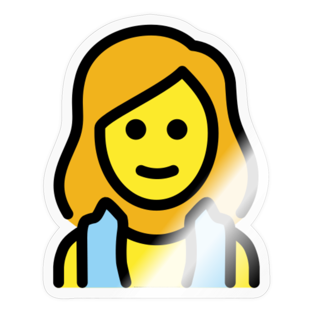 Woman in Steamy Room Moji Sticker - Emoji.Express - transparent glossy
