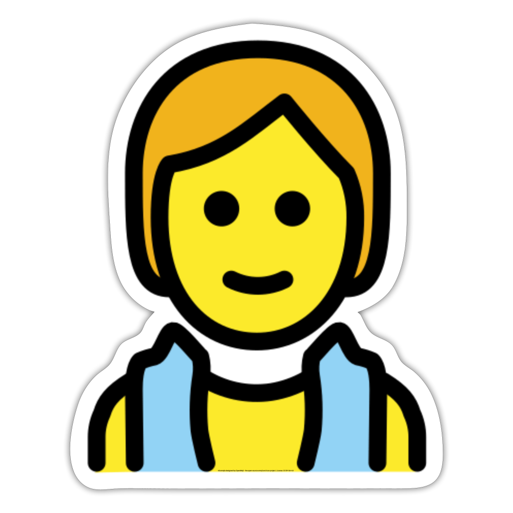 Person in Steamy Room Moji Sticker - Emoji.Express - white matte