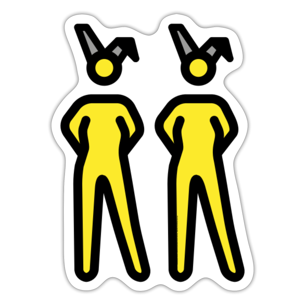 Women with Bunny Ears Moji Sticker - Emoji.Express - white matte