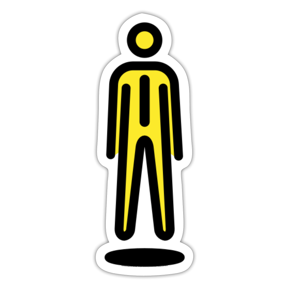 Person in Suit Levitating Moji Sticker - Emoji.Express - white matte