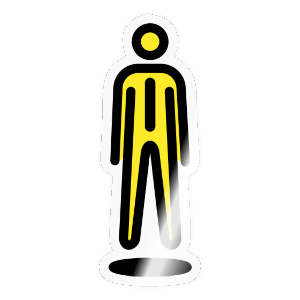 Person in Suit Levitating Moji Sticker - Emoji.Express - transparent glossy