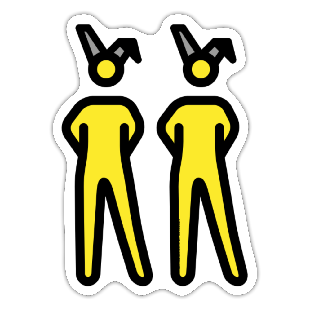 Men with Bunny Ears Moji Sticker - Emoji.Express - white matte