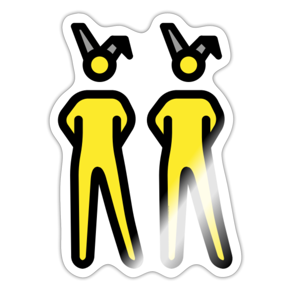 Men with Bunny Ears Moji Sticker - Emoji.Express - white glossy