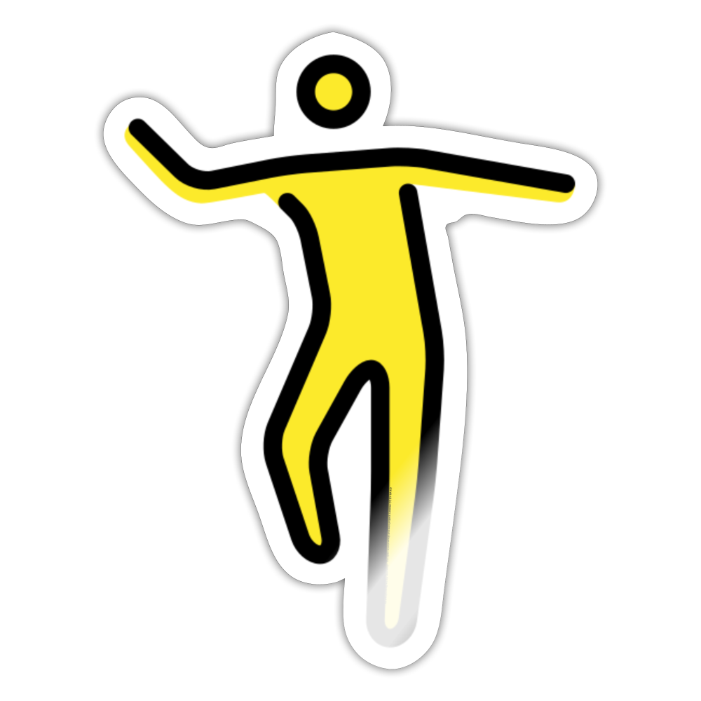 Man Dancing Moji Sticker - Emoji.Express - white glossy