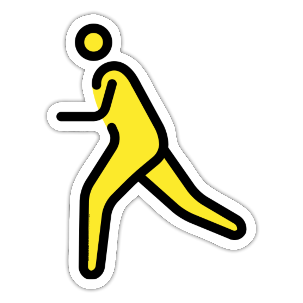 Person Running Moji Sticker - Emoji.Express - white matte