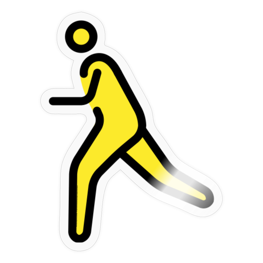 Person Running Moji Sticker - Emoji.Express - transparent glossy