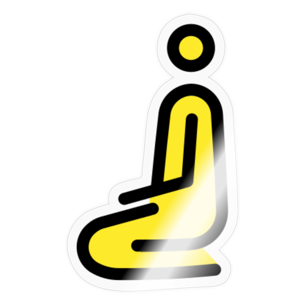 Man Kneeling Moji Sticker - Emoji.Express - transparent glossy