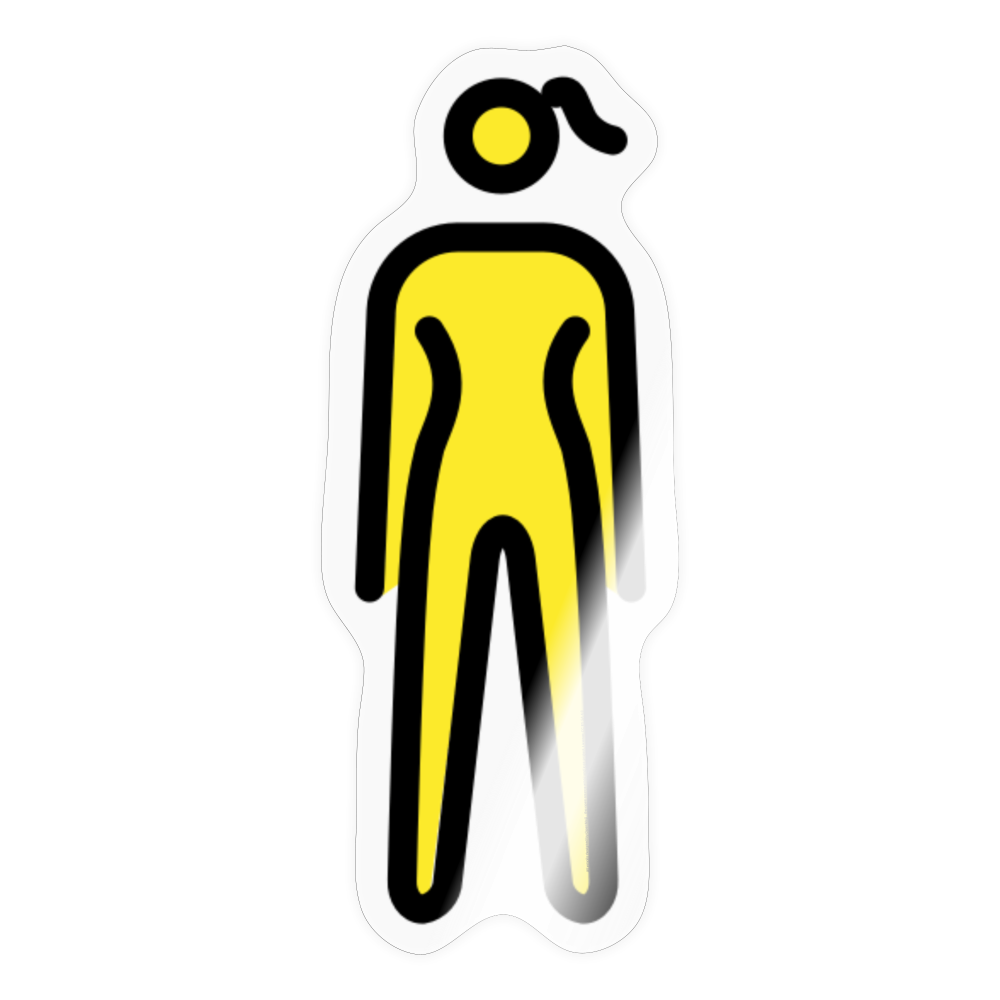 Woman Standing Moji Sticker - Emoji.Express - transparent glossy