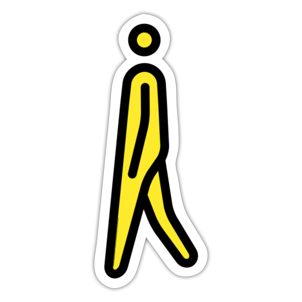 Man Walking Moji Sticker - Emoji.Express - white matte
