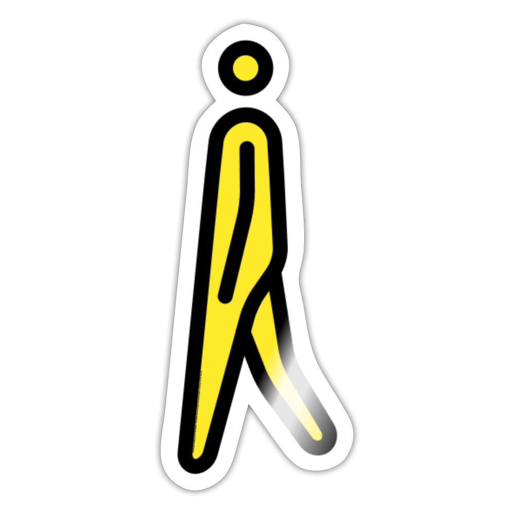 Man Walking Moji Sticker - Emoji.Express - white glossy
