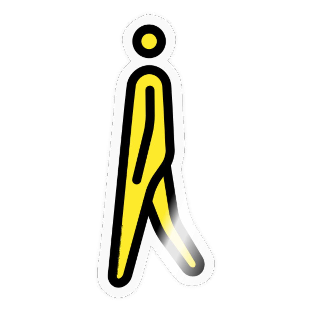 Man Walking Moji Sticker - Emoji.Express - transparent glossy