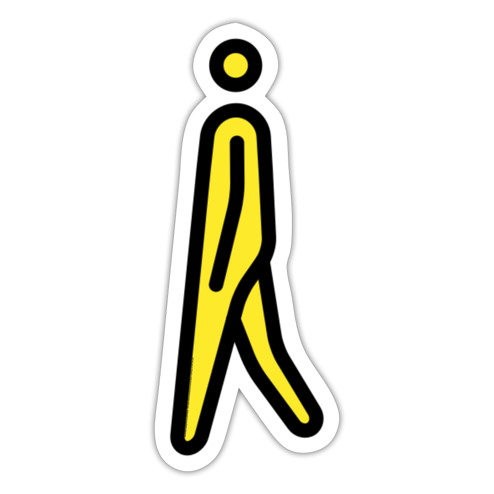 Person Walking Moji Sticker - Emoji.Express - white matte