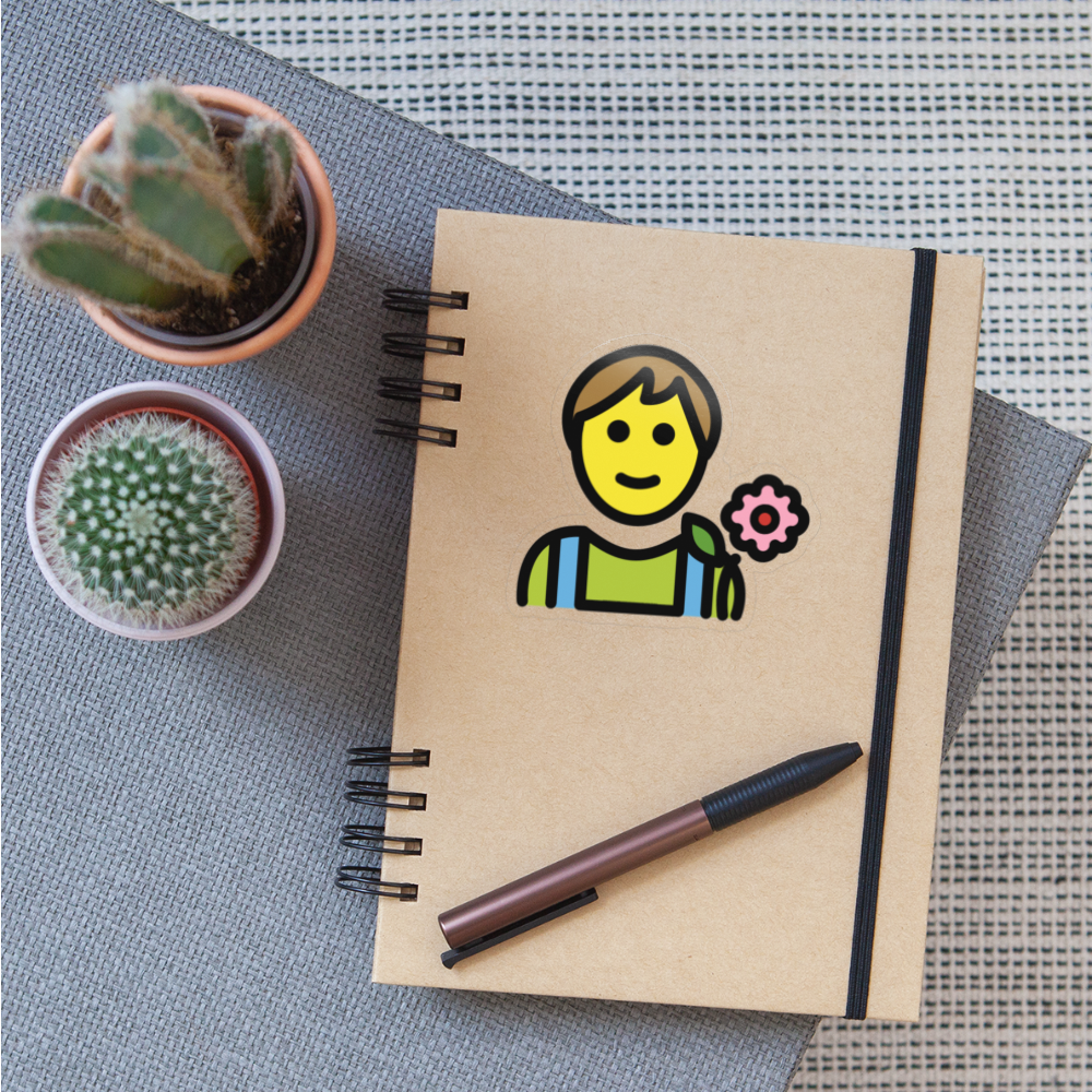 Gardener Man Moji Sticker - Emoji.Express - transparent glossy