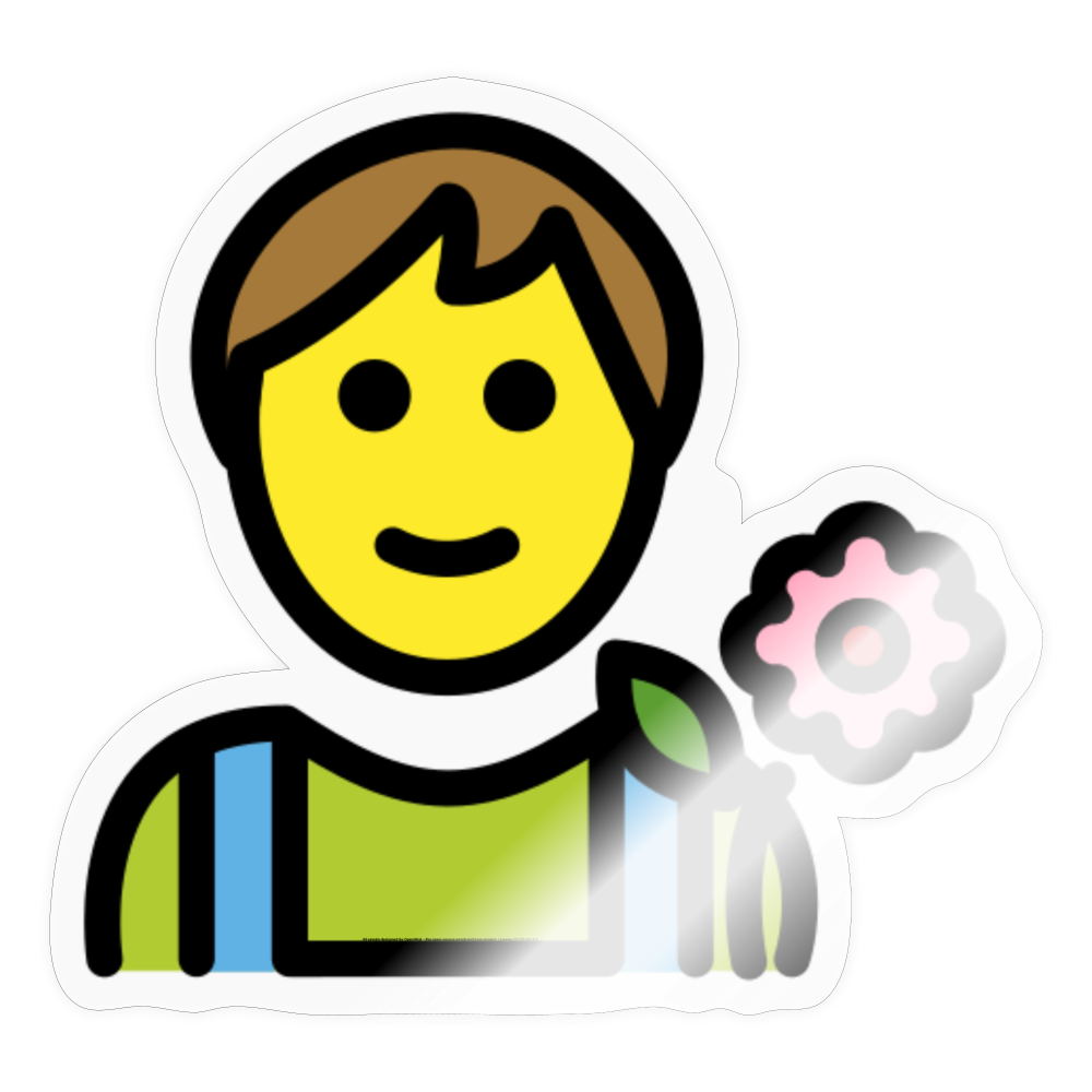 Gardener Man Moji Sticker - Emoji.Express - transparent glossy