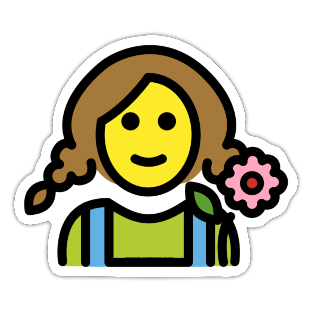 Woman Gardener Moji Sticker - Emoji.Express - white matte