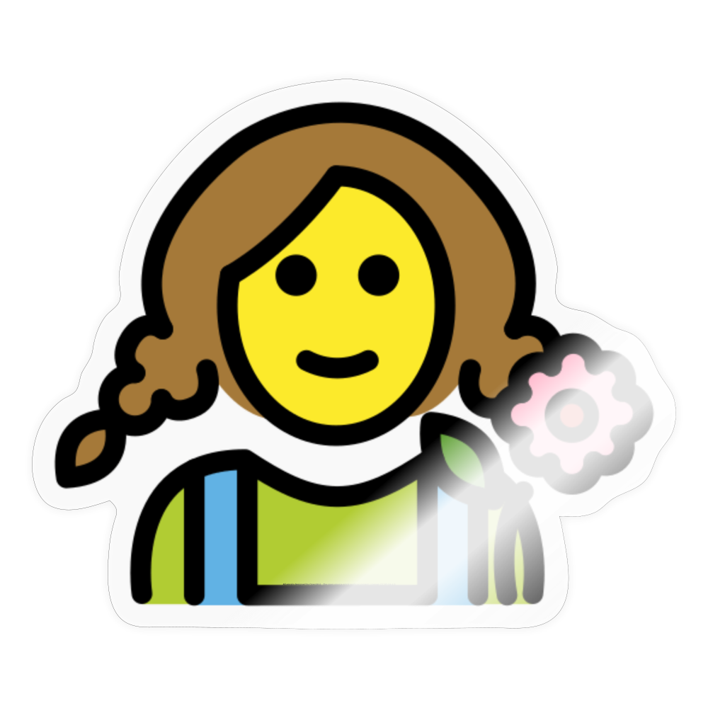 Woman Gardener Moji Sticker - Emoji.Express - transparent glossy