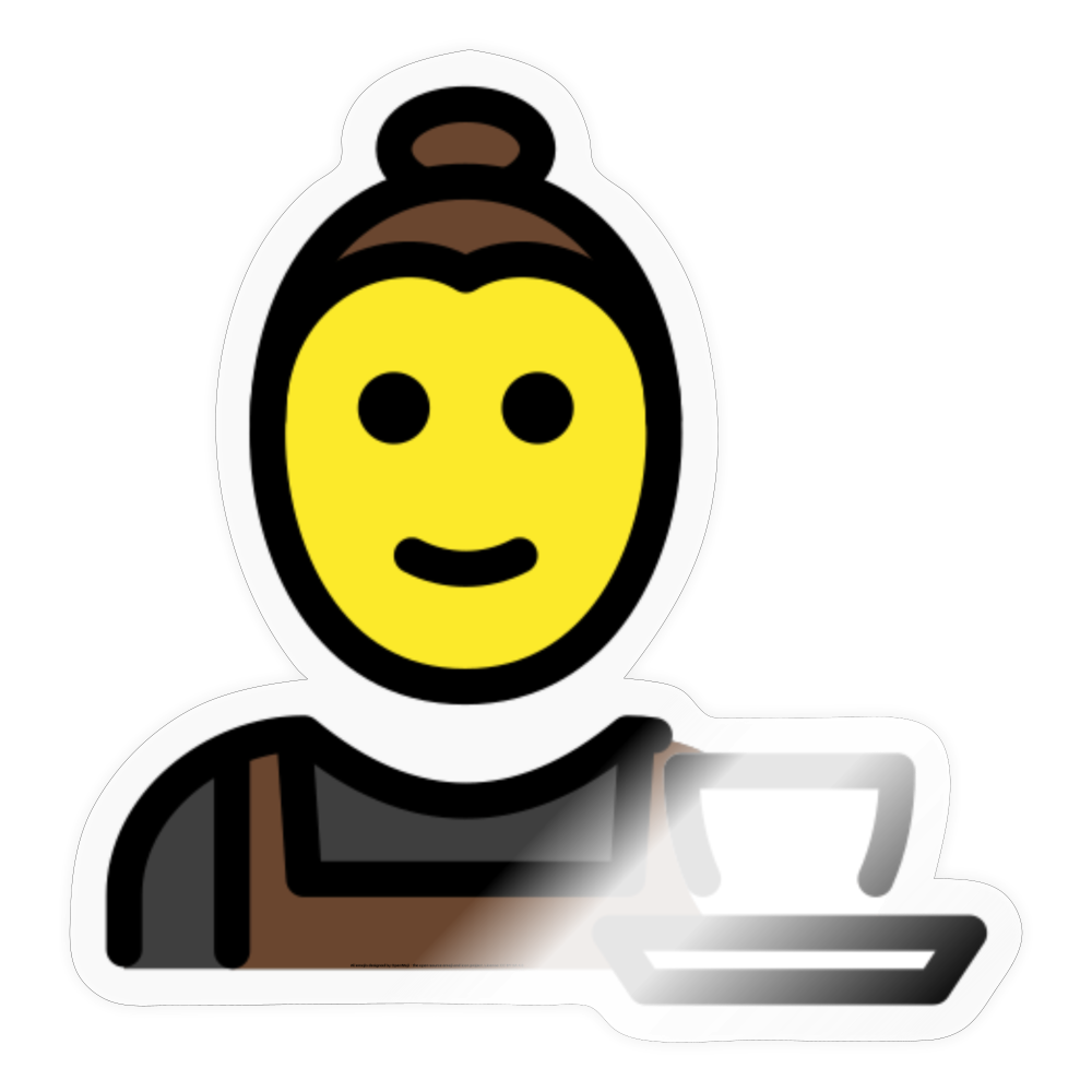 Barista Moji Sticker - Emoji.Express - transparent glossy