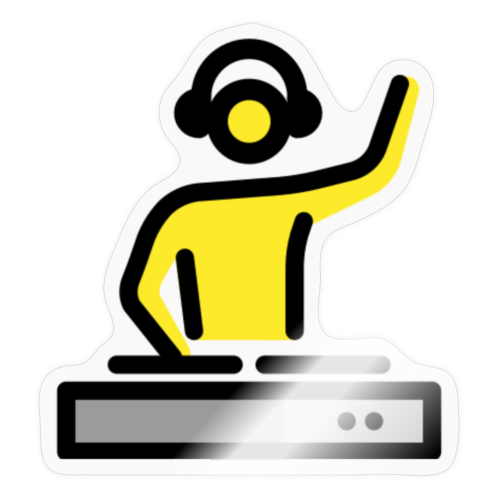 DJ Man Moji Sticker - Emoji.Express - transparent glossy