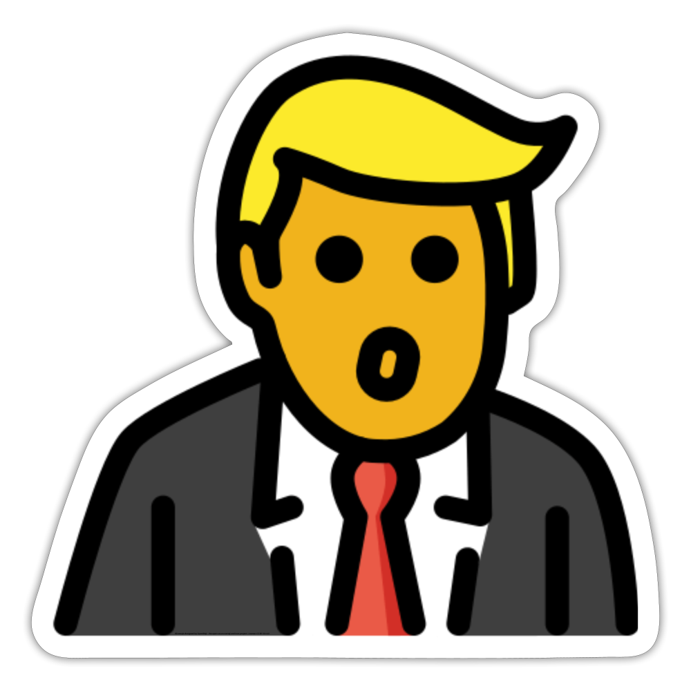 Trump Moji Sticker - Emoji.Express - white matte