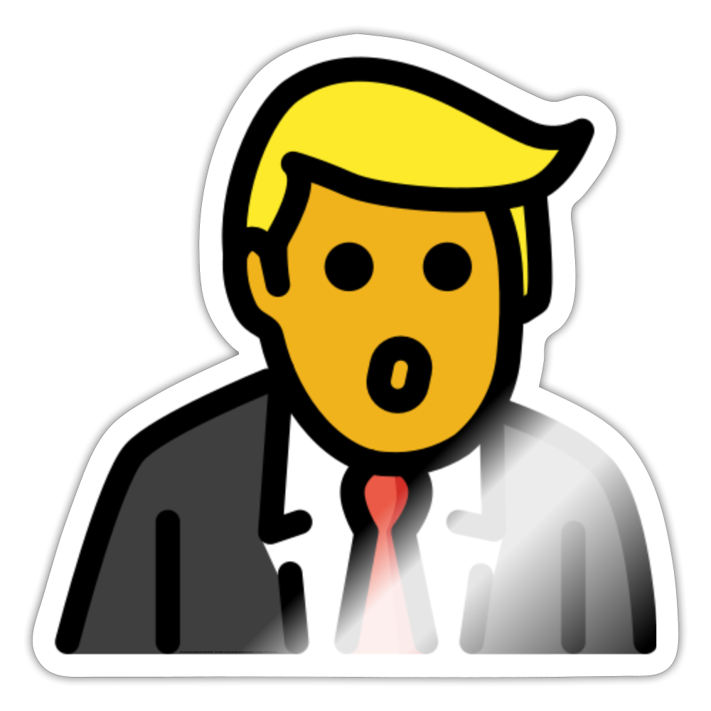 Trump Moji Sticker - Emoji.Express - white glossy