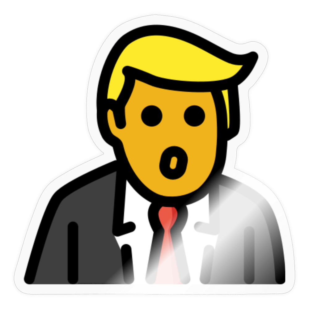 Trump Moji Sticker - Emoji.Express - transparent glossy