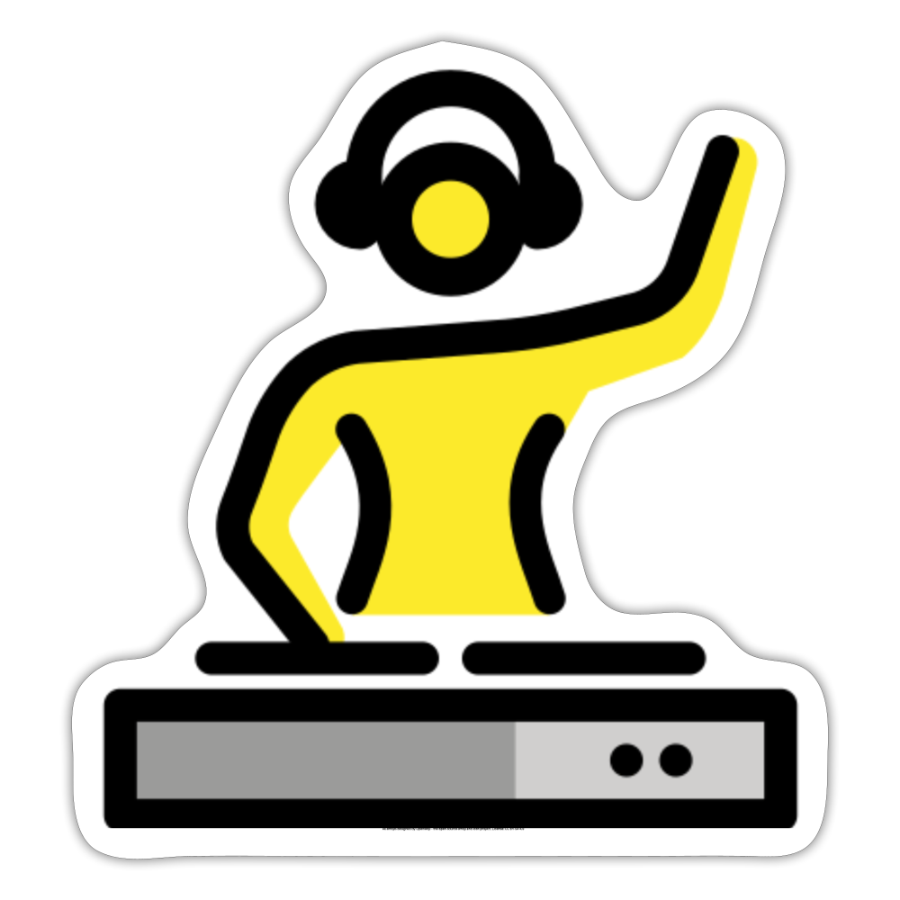 DJ Woman Moji Sticker - Emoji.Express - white matte